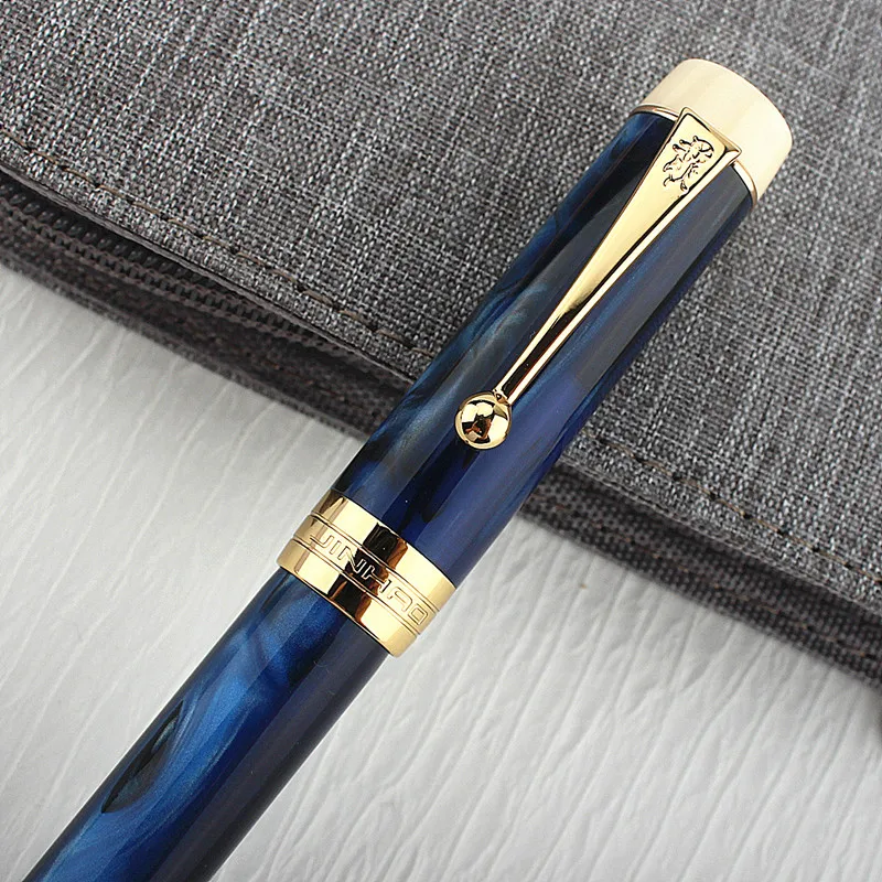 Luxe Kwaliteit Jinhao 100 Galaxy Blauwe Hars Kleur Schoolbenodigdheden Studentenkantoor Stationaire M Nib Vulpen Nieuw