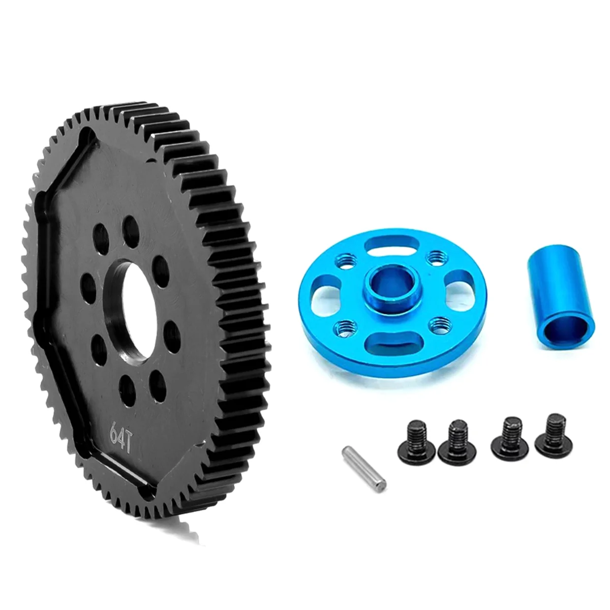 64T 54500 Spur Gear and Gear Mount High Speed Gear Set for Tamiya TT-02 TT02 1/10 RC Car Upgrade Parts