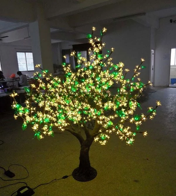 Luxury Artificial Light Emitting Diode Cherry Blossom Tree Christmas New Year Wedding Decoration 1.5m Tree Light