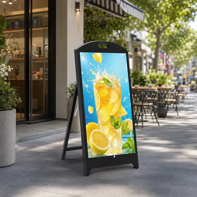 All-Weather P2.5 Outdoor LED Screen IP65 Waterproof High Brightness Standalone Floor Stand Digital Signage Poster Display