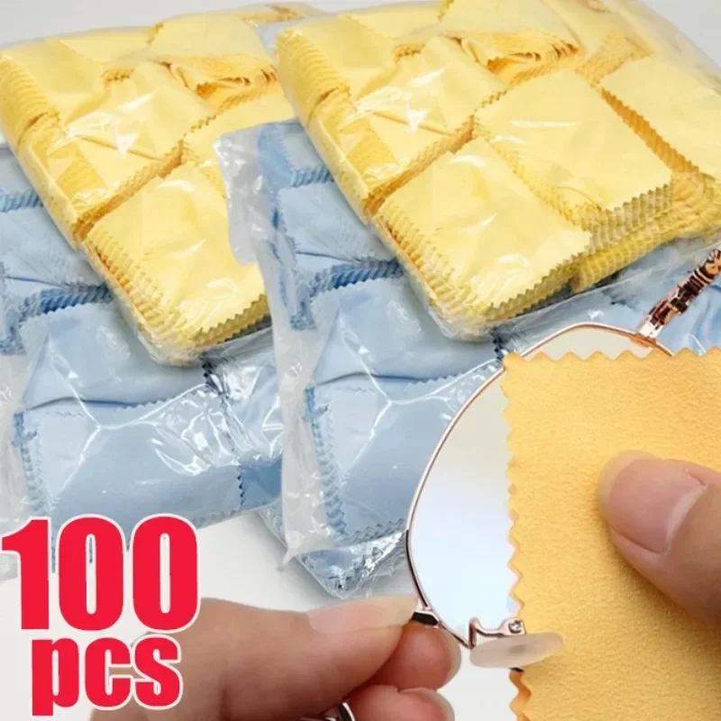 Square Glasses Cleaning Cloth Microfiber Random Color High Quality Glasses Cloth Daily Soft Phone Screen Cleaning Wipe Wholesale