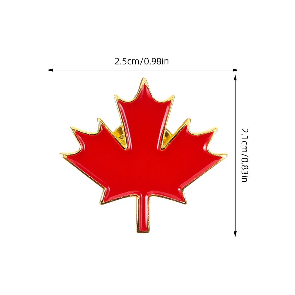 12Pcs Canada Day Maple Leaf Enamel Lapel Pin Metal Patriotic Canadian Country Accessory for Clothing Bags Hats Lapel