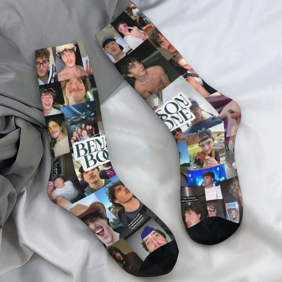 ベンソン・ブーンアメリカの歌手ストッキングカップルソックス暖かいソフトファッションソックス秋アウトドアスポーツ滑り止めプリントソックスギフト