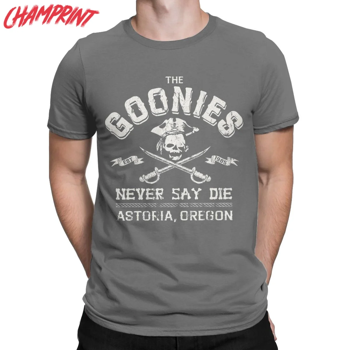 Men's The Goonies Vintage Circa 1985 T Shirt 100% Cotton Tops Creative Short Sleeve Round Collar Tees Plus Size T-Shirts