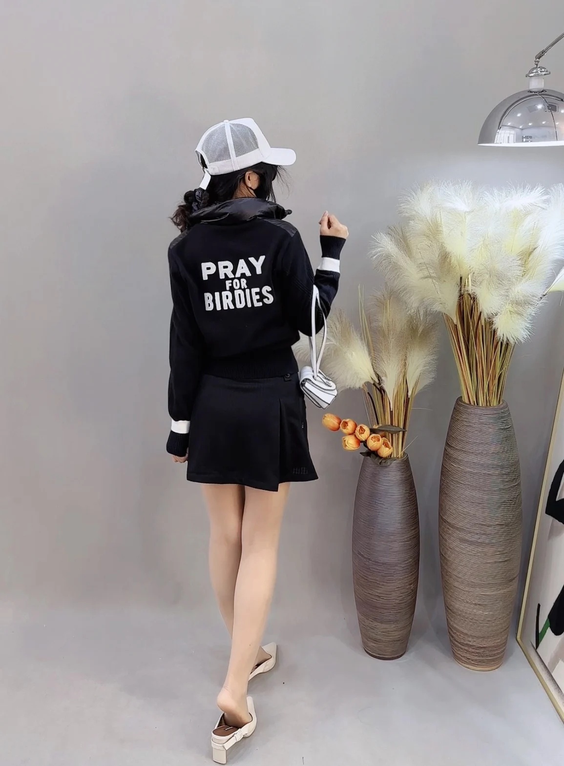 ملابس الجولف النسائية: سترة قصيرة الطول بياقة واقفة - جذابة وخفيفة الوزن ودافئة #5