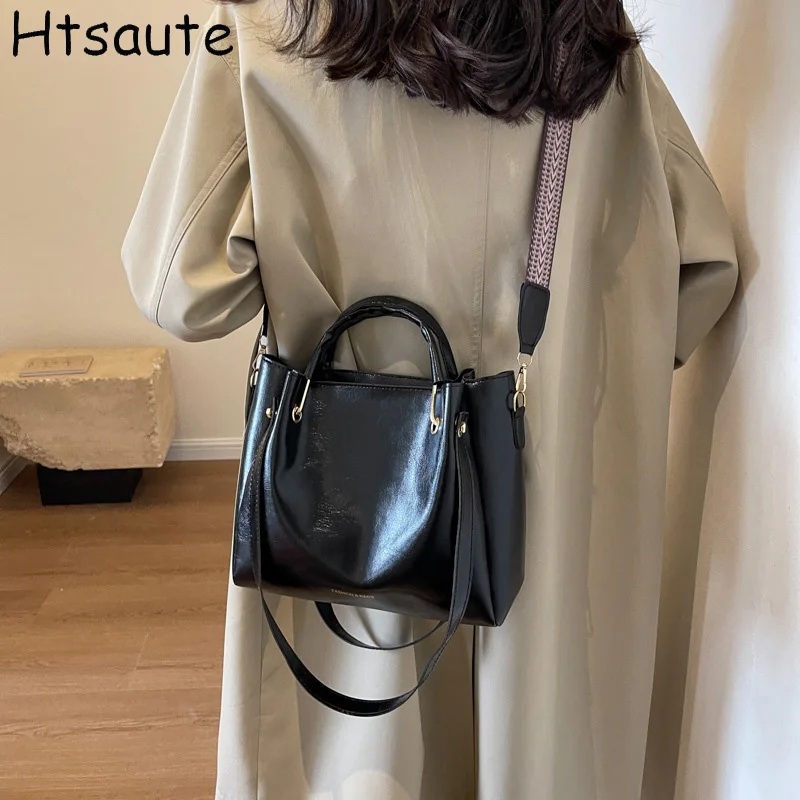 

Casual PU Top-handle Crossbody Bags Solid Zipper Women's Handbag Fashion High Capacity Solid Color Single Shoulder Totes Bag