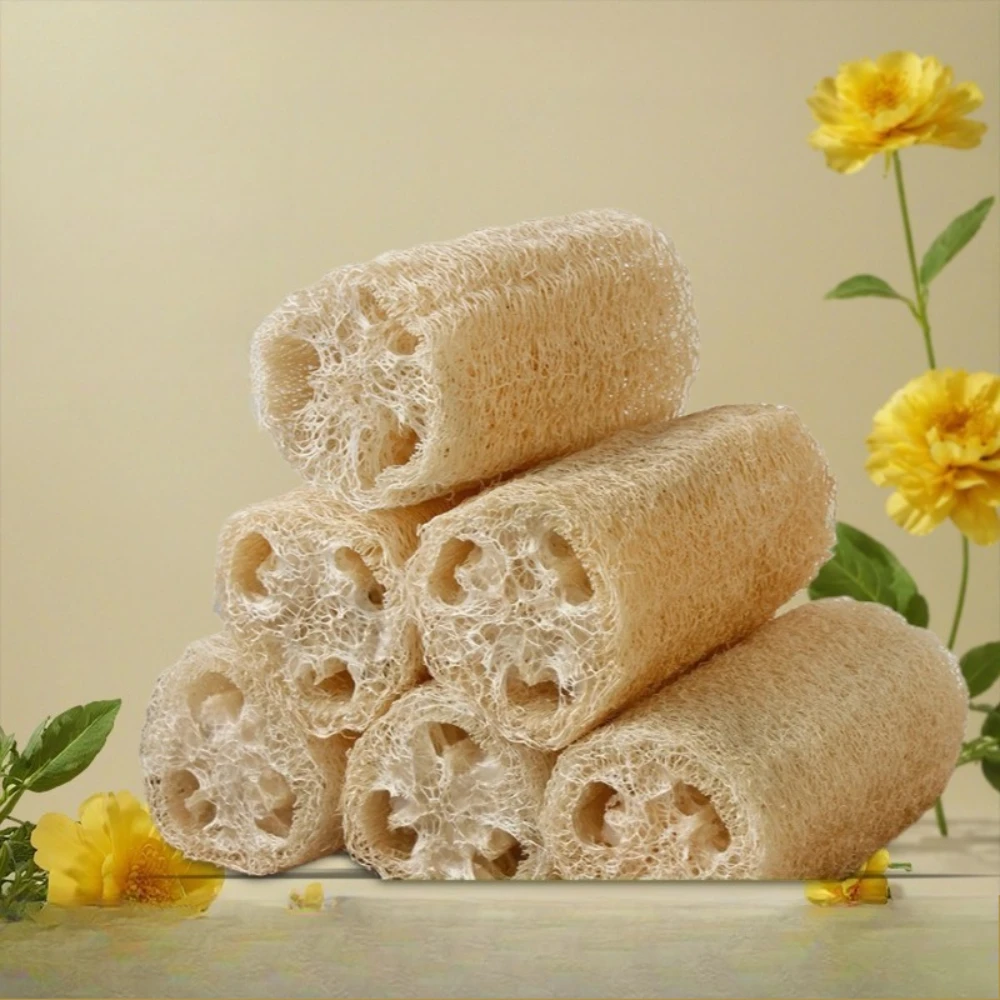 

3pcs Natural Egyptian Loofah Exfoliating Body Scrubber Luffa Sponge Shower Loofah Sponges Scouring Pads Kitchen Dishwashing Tool