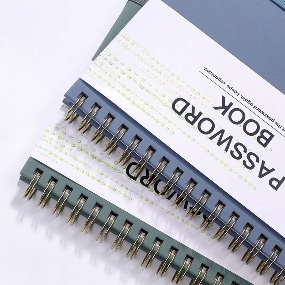 Con linguette alfabetiche Pocket Password Keeper Book formato A6/B6 Coil Book Password Keeper Notebook Strap Portable