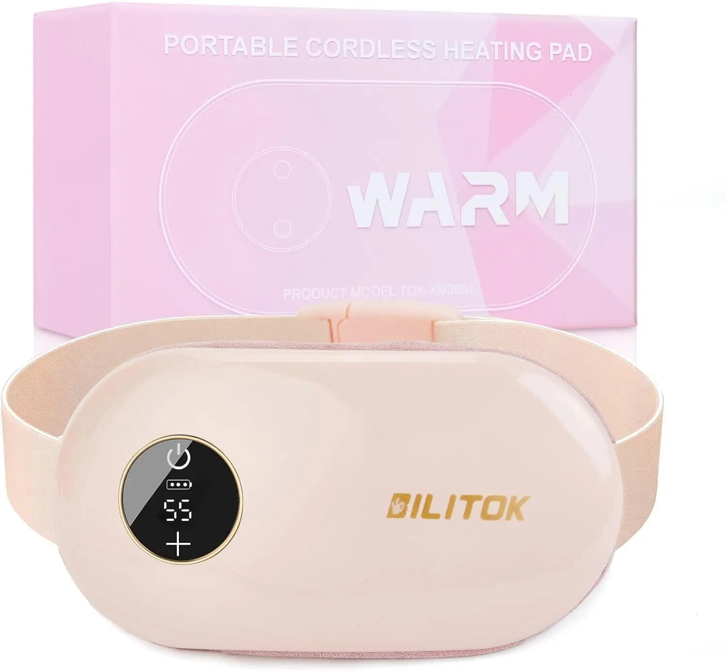 Portable Heating Pad for cramps - Wearable Heat Therapy with 3 Settings for Back & Tummy Relief, Great Gift for mom