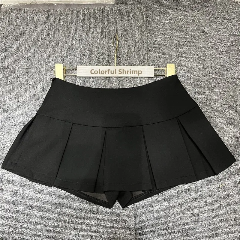 High Waist Pleated  Skirt Women's Summer 2026 New Style Pure Desire Anti-Light A-Line Skirt Casual Short Skirt