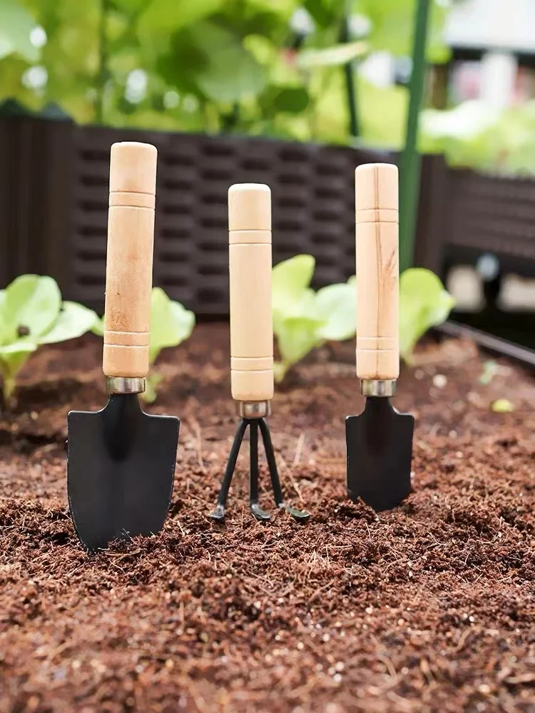 tools Three-piece set shovels rake garden plants garden potted succulent planting tools convenient and labor-saving garden tools