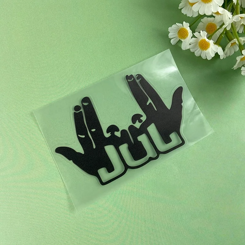 1pc Funny JUL Finger Motorcycle Sticker Waterproof Vinyl Decal for Motorbike Helmet Scooter Fuel Tank & Fairing view 4