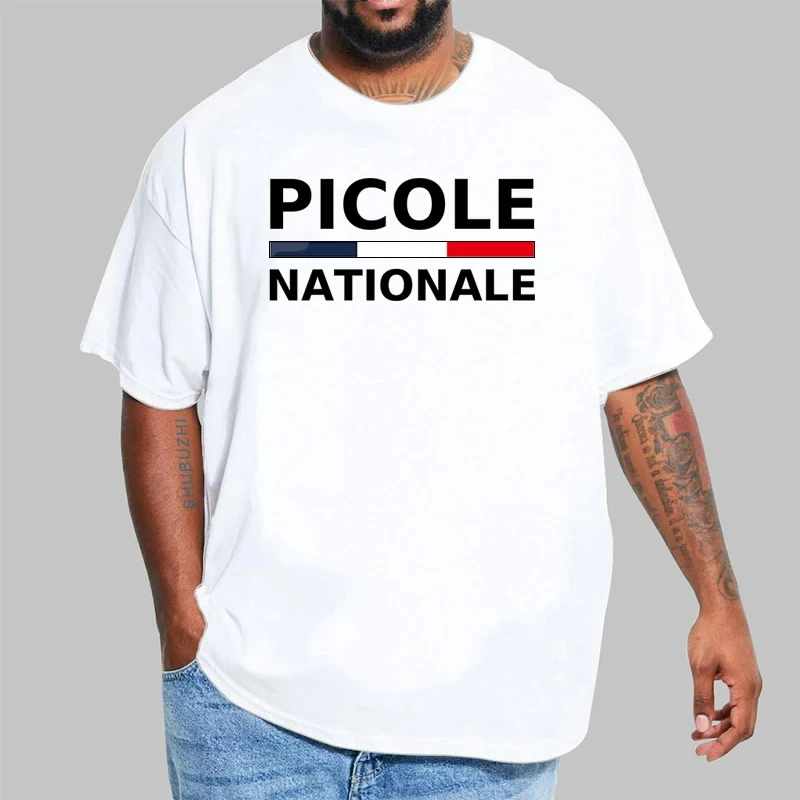 Men\'s Cotton Short Sleeve Picole National Printed Shirt Fashionable Humorous T-Shirt Loose Comfortable Classic Top