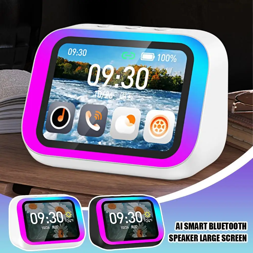 Smart Clock Bluetooth Speaker AI Voice Control LED Display High Value Good Sound Home Multimedia Speaker
