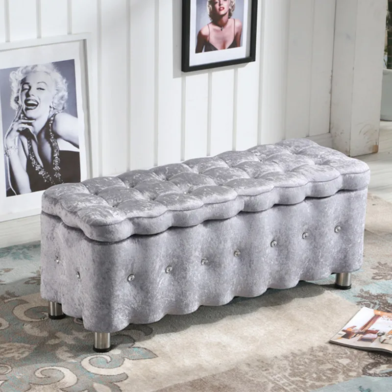 Household door entry shoe change stool manufacturer wholesale clothing store storage stool cloth sofa storage stool bedroom beds
