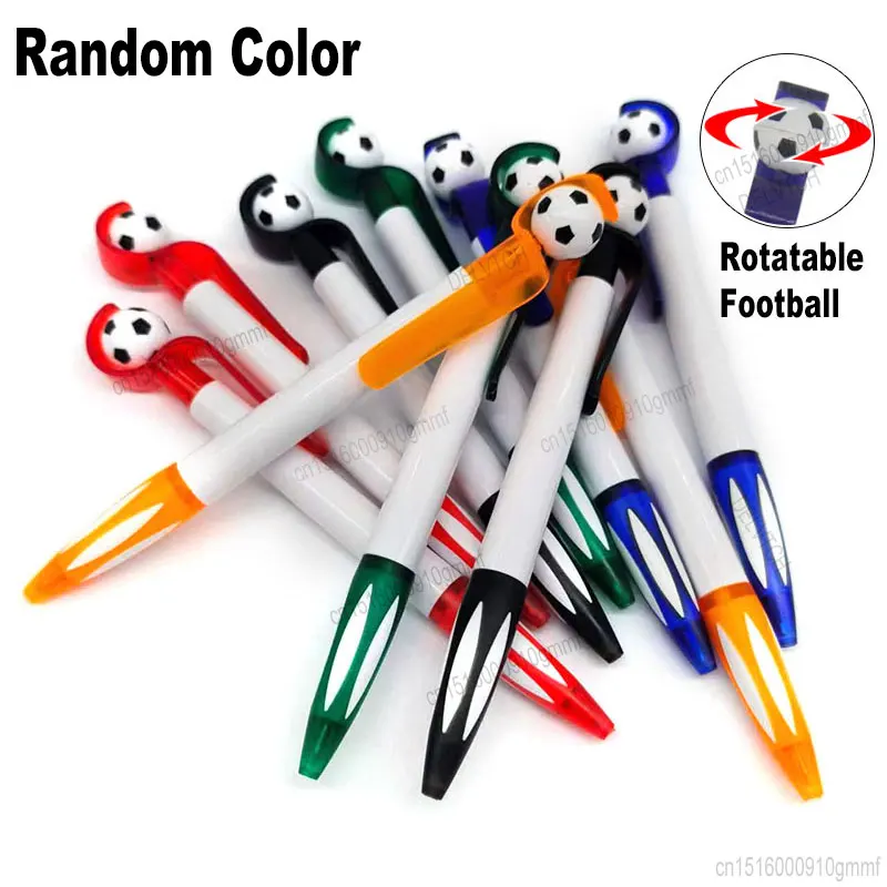 2/4/8/10/20/30/50Pcs Rotatable Football Ballpoint Pen 1.0mm Tip Blue Black Ink Office School Writing Business Signature Ball Pen