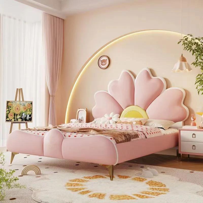 

For Decoration Headboard Kids Bed Wood Design King Size Twin Children Beds Luxury Modern Girls Cama Casal Furniture For Bedroom