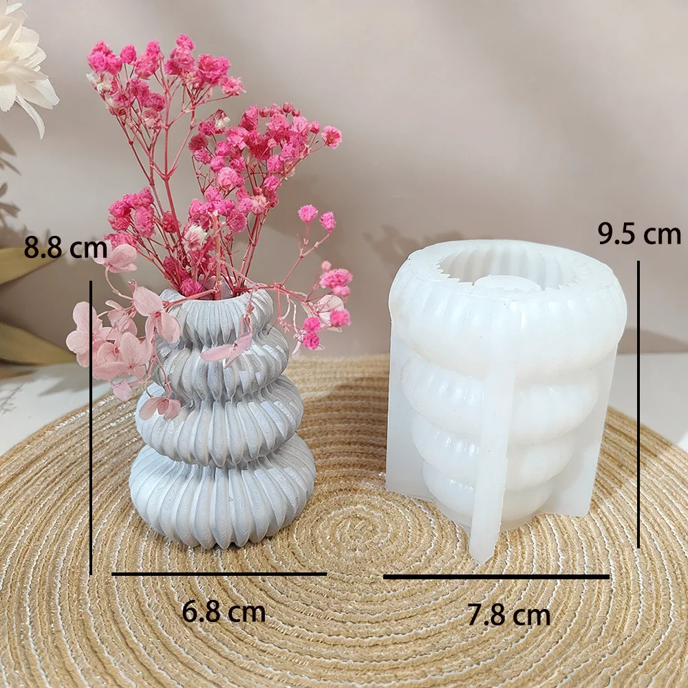 عيد الميلاد زهرة وعاء قالب من السيليكون DIY عطلة الخبز كوكي كعكة الشوكولاته الحلوى صينية ديكور، عيد الميلاد الراتنج الاسمنت الحرف القالب