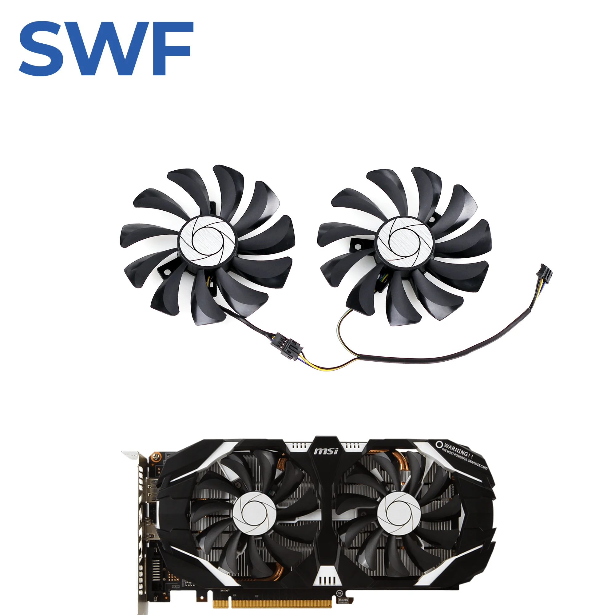 2PCS/Set 85MM HA9010H12F-Z Cooling Fan For MSI GTX 1060 960 P106-100 P106 OC 6G Graphics Card Cooler Fan
