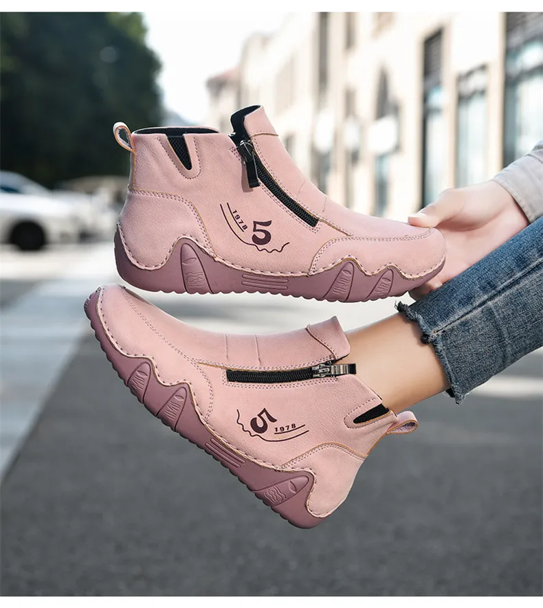 Neue Frühjahr Frauen Stiefeletten Outdoor Casual Wanderschuhe Mode Bequemen frauen Schuhe High Top Herbst frauen Turnschuhe – Detail 9