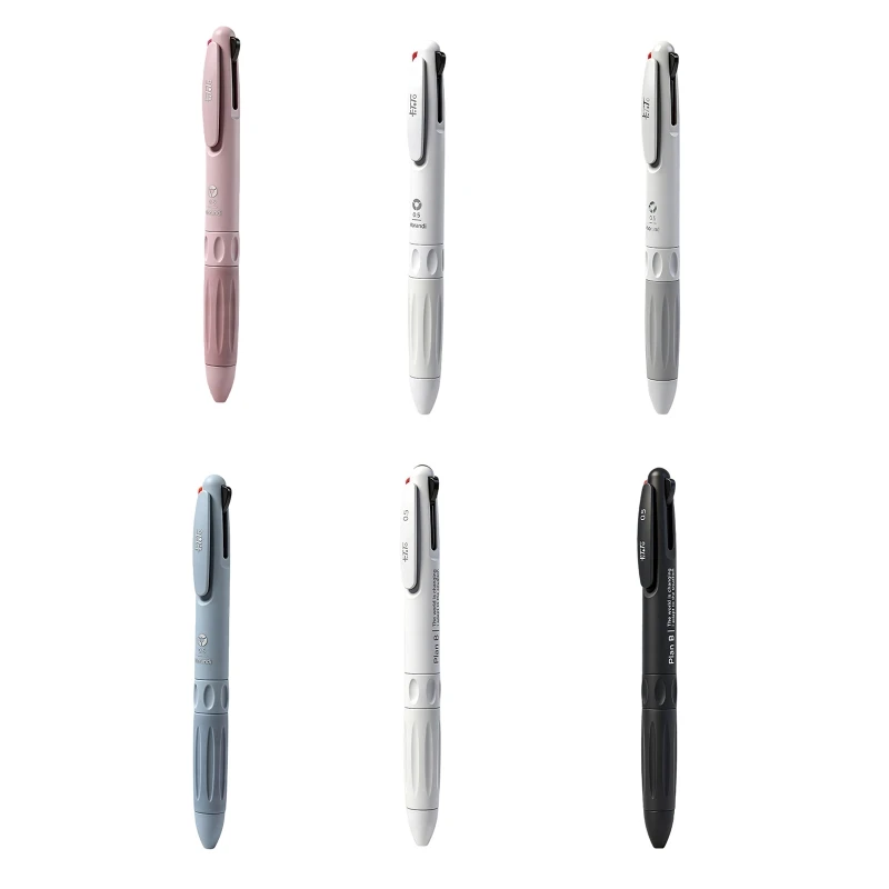 A3PC Multicolored Retractable Gel Pen 3-Color-in-1 Writing Pen for Daily Journaling