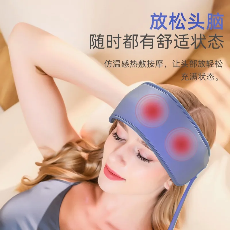 Electric Airbag Head Massage Band Hot Compress Kneading Scalp Massager for Temple Pressure Relief Household Stress Relax Tool