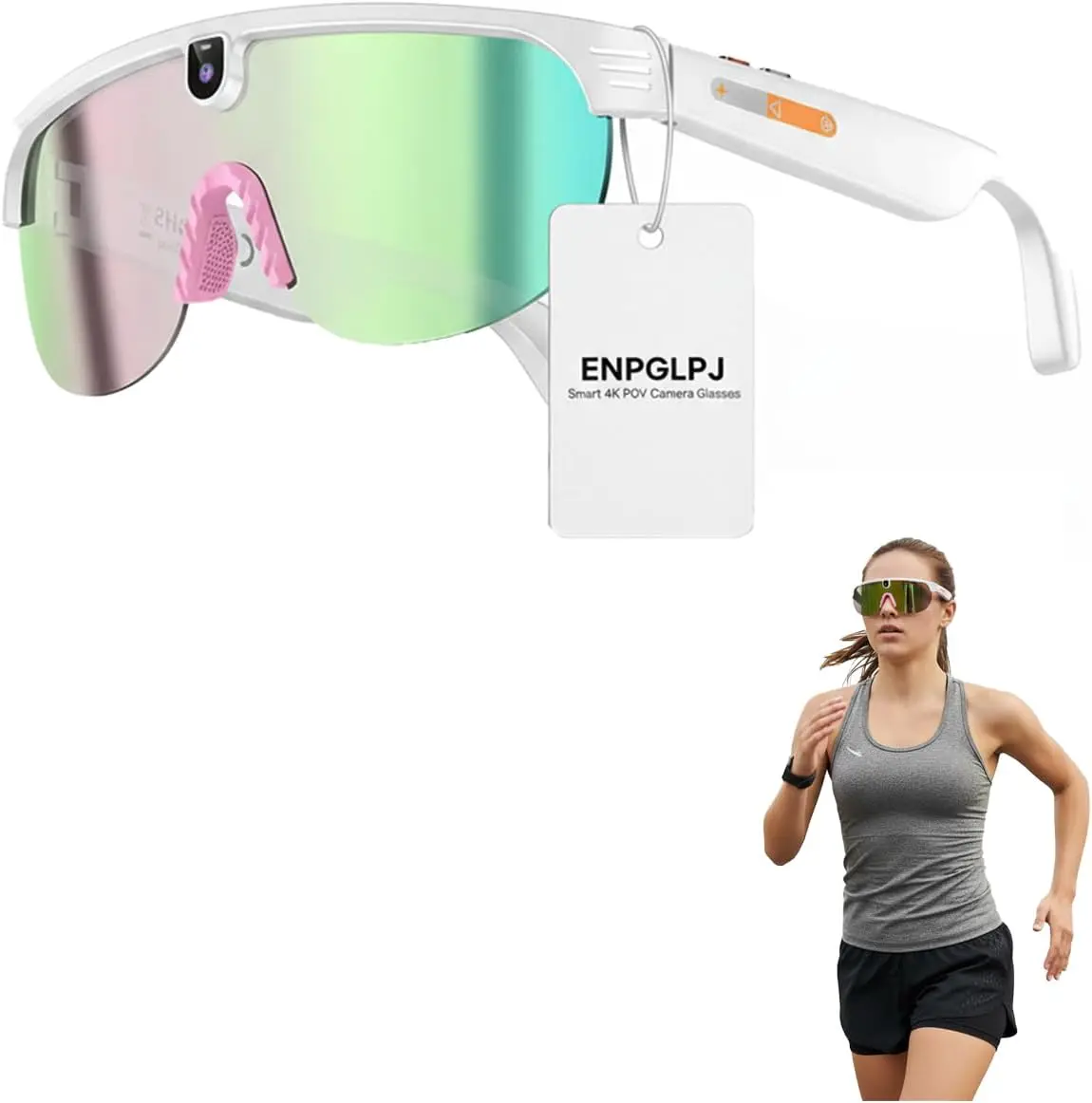 

Running Glasses 4K POV Camera Recording Sunglasses Audio Smart Baseball Video Action Outdoor Wearable Device AI