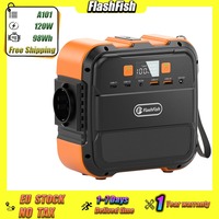 Flashfish A101 Mini Portable Power Station 98Wh Lithium Battery 120W Solar Generator Home Backup Outdoor Camping Mobile Power