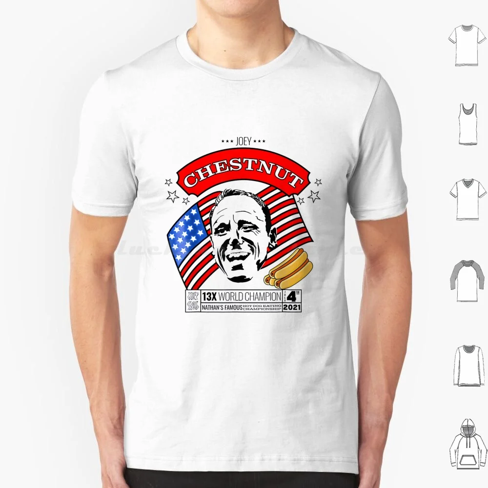 Joey Chestnut Nathans Hot Dog Eating Fourth Of July 2021 T Shirt 6xl Cotton Cool Tee Joey Chestnut Nathans Hot Dog Eating