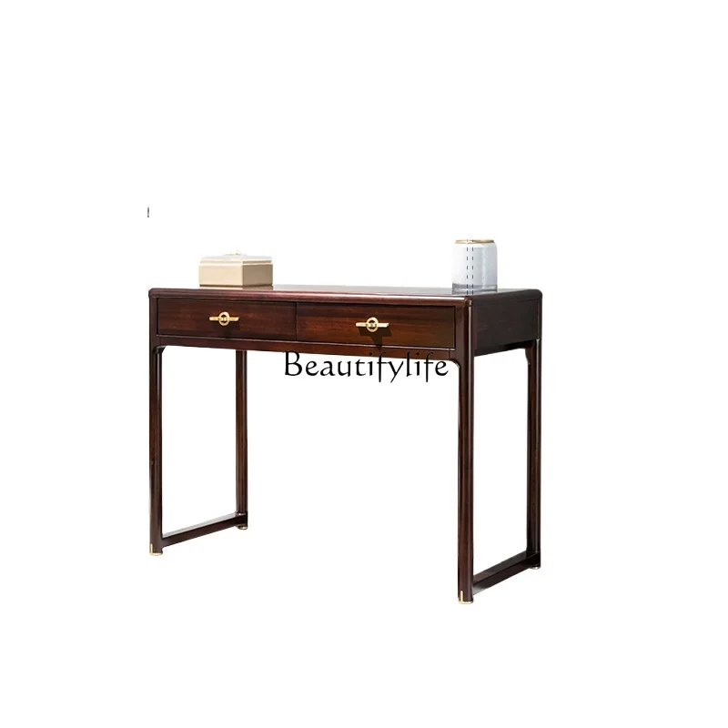 

New Chinese Ebony Dresser Modern All Solid Wood Bedroom Furniture