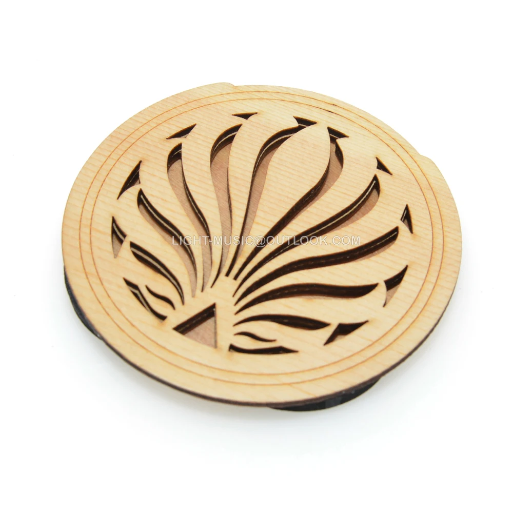 1pcs Guitar Soundhole Cover Block Wooden Material for Acoustic Guitar EQ Multi Color