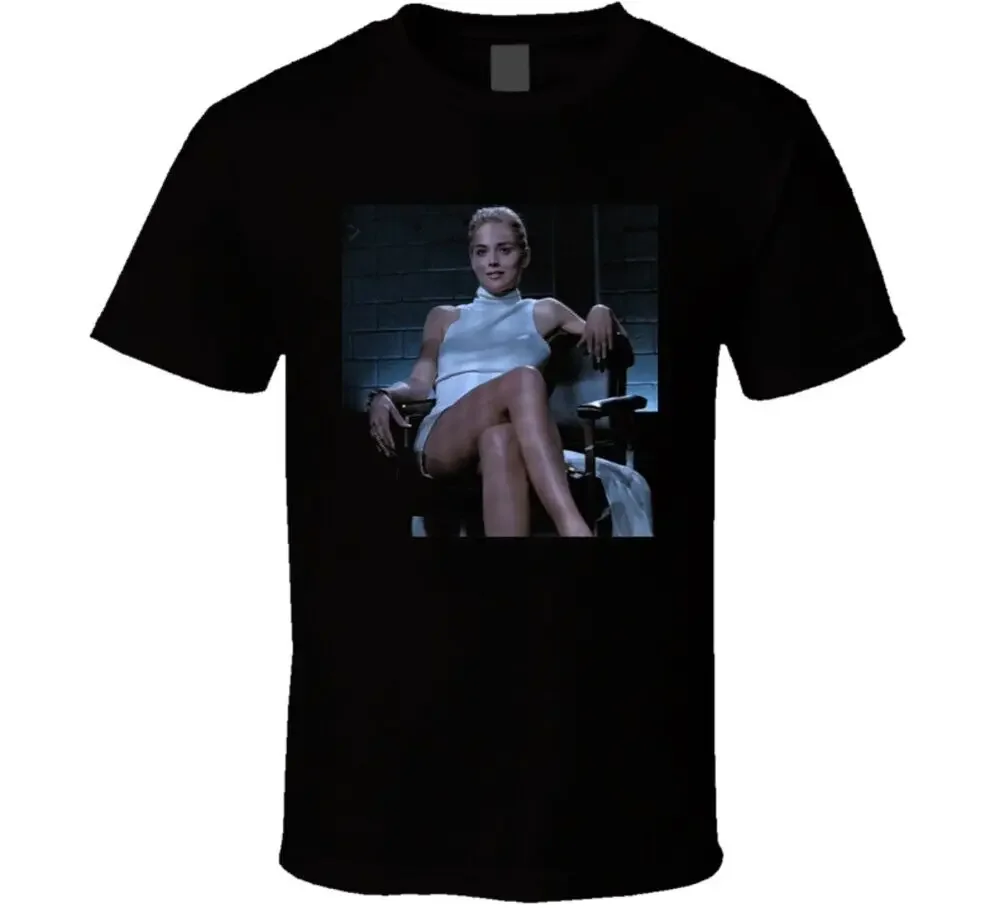 Sharon Stone Basic Instinct Legs Crossing T ShirtHigh Quality 100%Cotton Short Sleeve