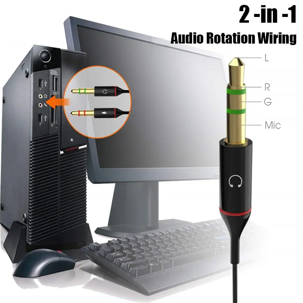 1 In 2 3.5Mm 2 Dual 3.5Mm Splitter Ke Converter Headphone Mikrofon Wanita N8S7 Adaptor Audio Y Splitter Mikrofon Ponsel