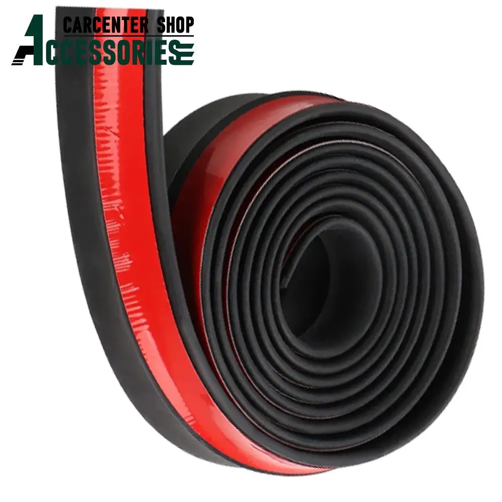 

2.5M Universal Car Front Bumper Lip Splitter Rubber Strip 60mm Width Guard Spoiler Body Kit for Sedan SUV Truck Anti-Scratch