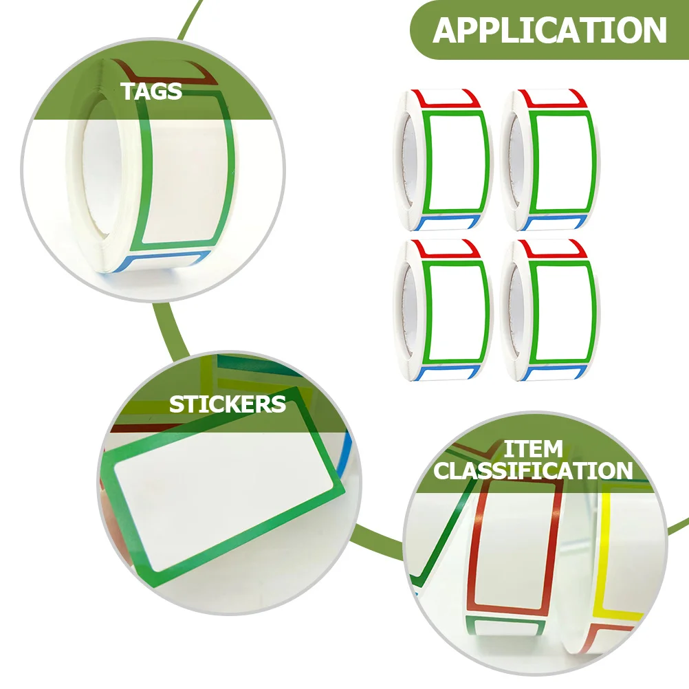 

4pcs 4 Rolls Blank Sticker Labels For Kitchen Pantry Organization Storage Bins Jar Name Tags Waterproof Stick On Label For Home
