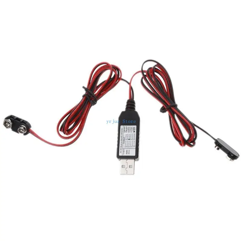 

583D USB Battery Can Replace 2Pieces 9V Battery Power Supply Cable for