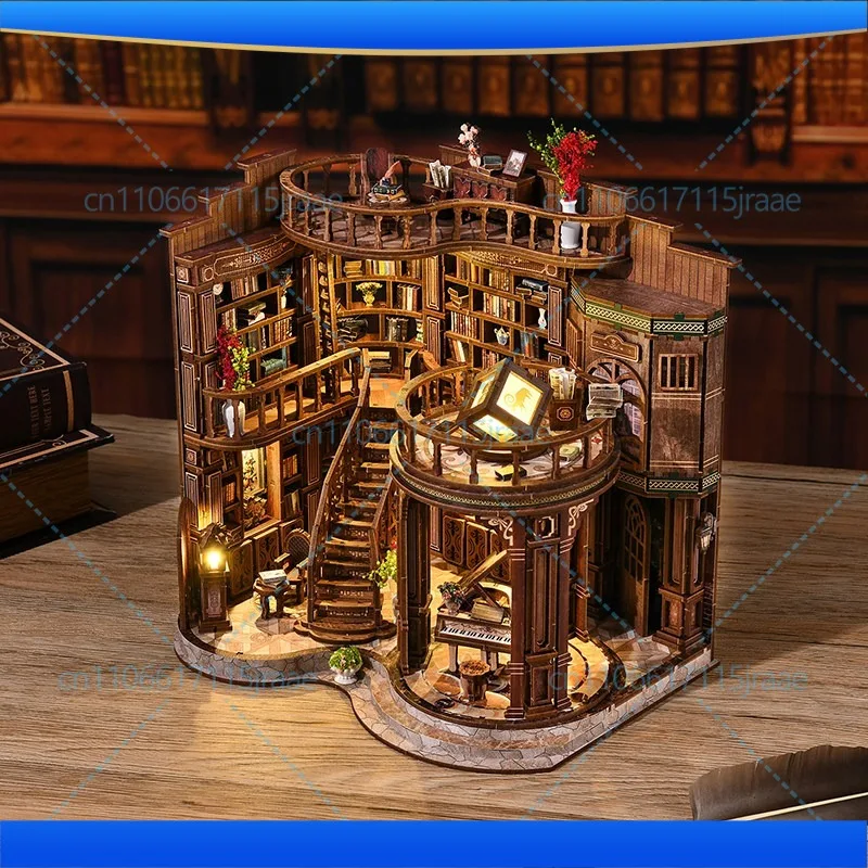 

Qimeng Book Hall каллиграфия ручной работы DIY хижина модель украшения