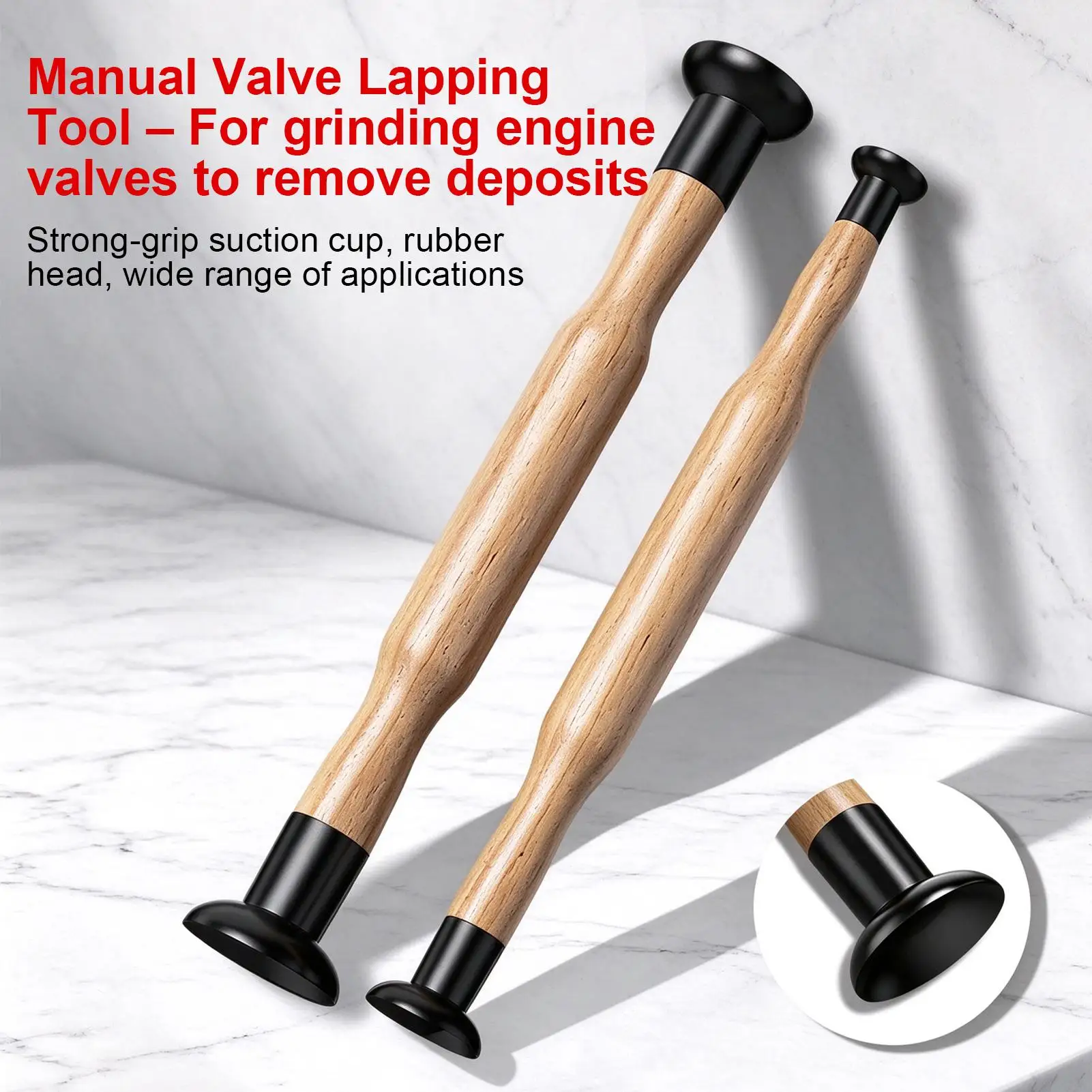 Valve Lapping Kit 2 Pieces Double-Ended Car Maintenance Stick Valve Lapping Tool Kit For Motorcycle Lawn Mower Small Engines 5