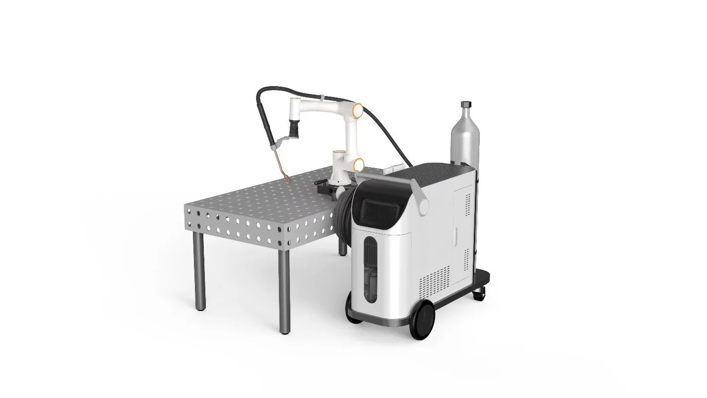 Smart 6 Axis Robotic Arm  WELDING with Trolley and Drag Handle for Manufacturing Welding Industrial Automation