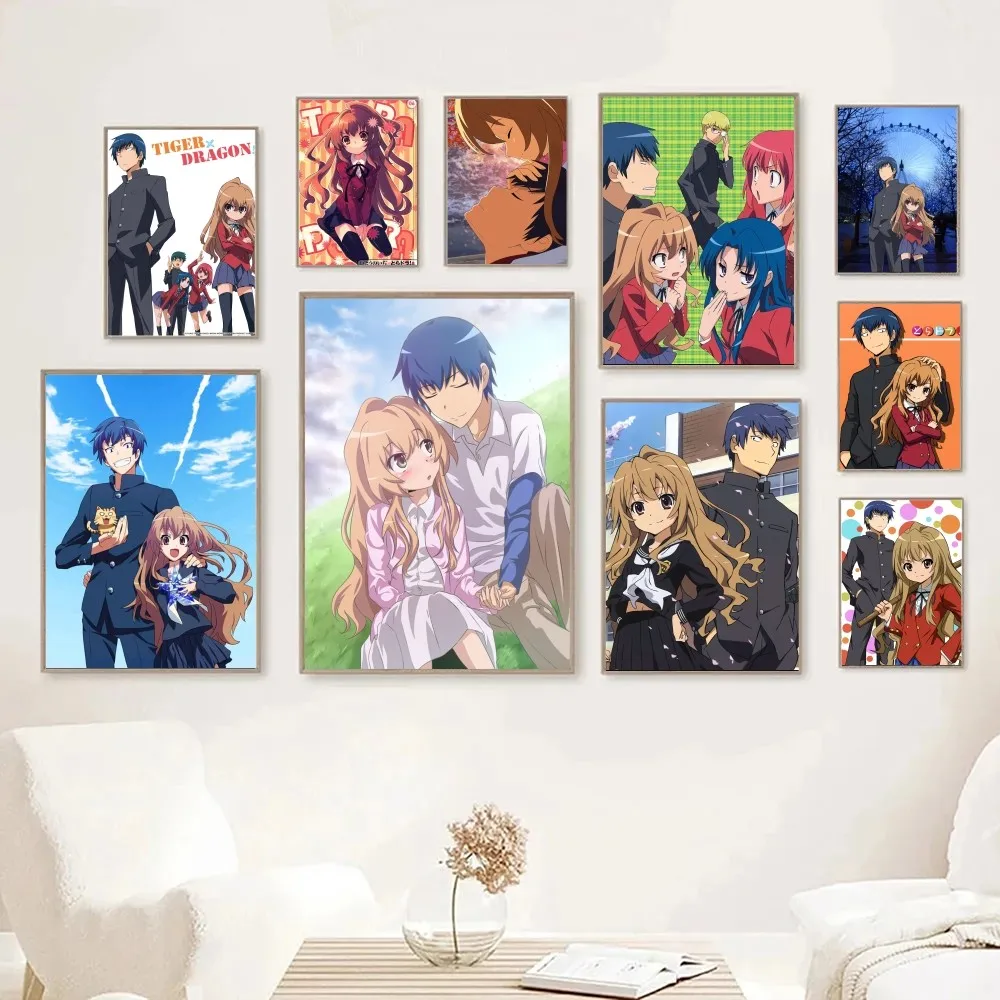 1pc Toradora! Anime Poster Stickers Home Decor Aesthetic Art Mural Room Decor Digital Painting Living Room Bar