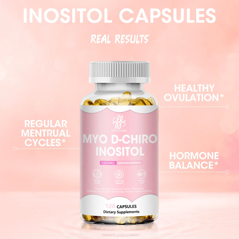 Myo-Inositol & D-Chiro Inositol 40:1 Blend 100% All-Natural PCOS Supplement -Hormone Balance & Healthy Ovarian Support for Women