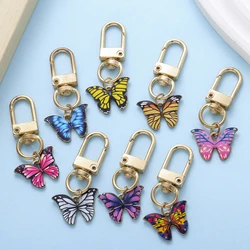 8Pcs Butterfly Keychains Fashionable And Cute Keyring Charms For Purses Backpacks Casual Ladies Accessories For Party Favors