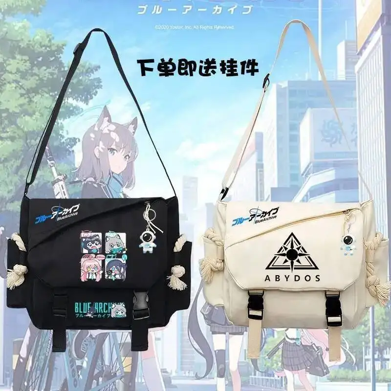 

2025 Blue Archive Takanashi Hoshino Sirasu Azusa Messenger Canvas Cosplay Student Travel Shoulder Casual Bag Xmas Gifts