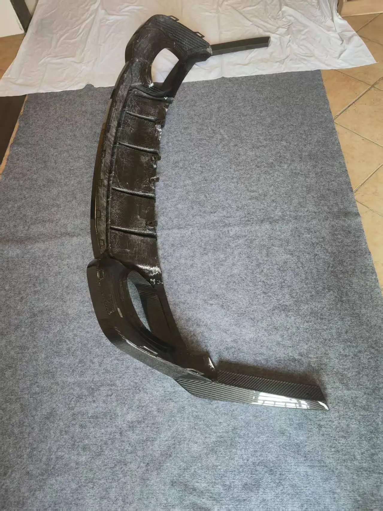 P Style Dry Carbon Fiber Rear Diffuser For Audi RS6 RS7 C8 Perfect Fitment