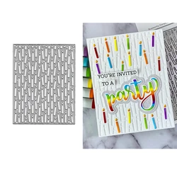 Corte de metal morre para Scrapbooking DIY, retângulo fundo, vela decoração, cartão fazendo, foto álbum estênceis, nova chegada, 2024