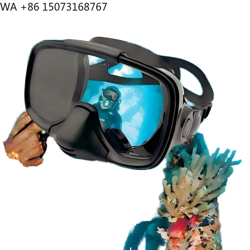 

Old School Single Lens Silicone Diving Masks Oval Spearfishing Snorkel Mask Scratchproof Tempered Glass Nose Purge Drain Valve