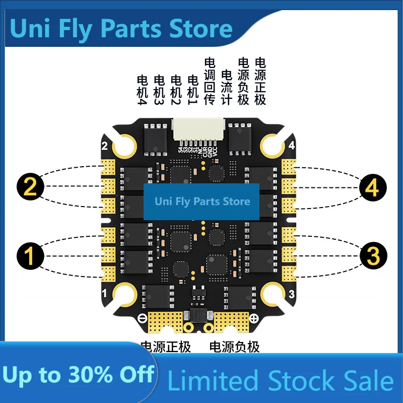 Aocoda-RC Warrior 3055S 55A ESC 8-bit 3-6S FPV Freestyle Spare PartsUniFly