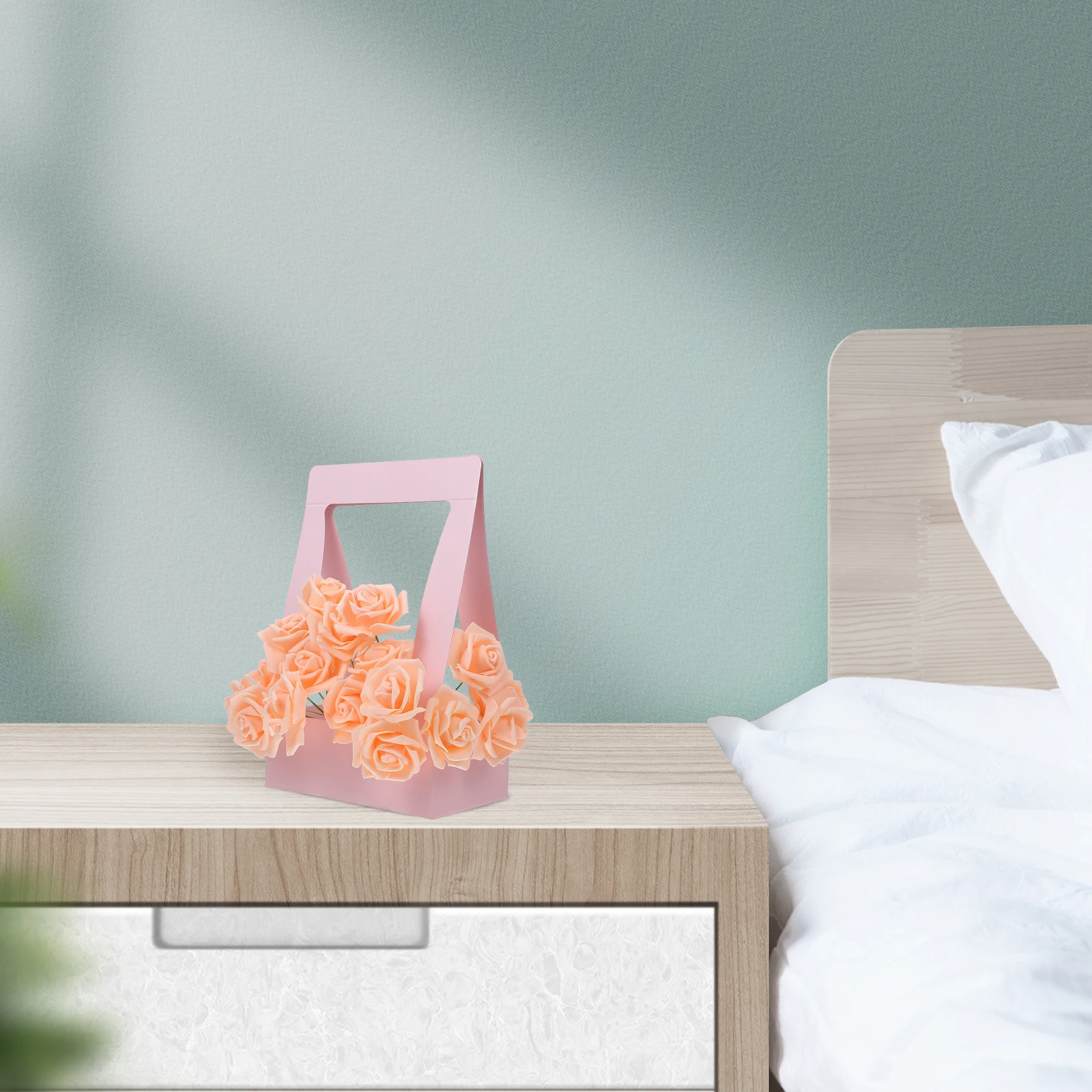 5 قطع من علب الهدايا الورقية الفاخرة القابلة للطي، تصميم إبداعي، باقة زهور طازجة، حاوية تعبئة صديقة للبيئة #1