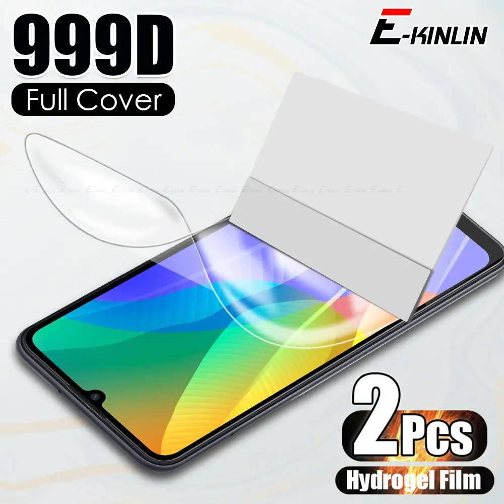 2Pcs Full Cover Screen Protector For HuaWei Y5p Y9a Y7a Y7P Y8p Y6s Y8s Y9s Y5 Y6 Y7 Y9 Prime 2019 Hydrogel Film Not Glass