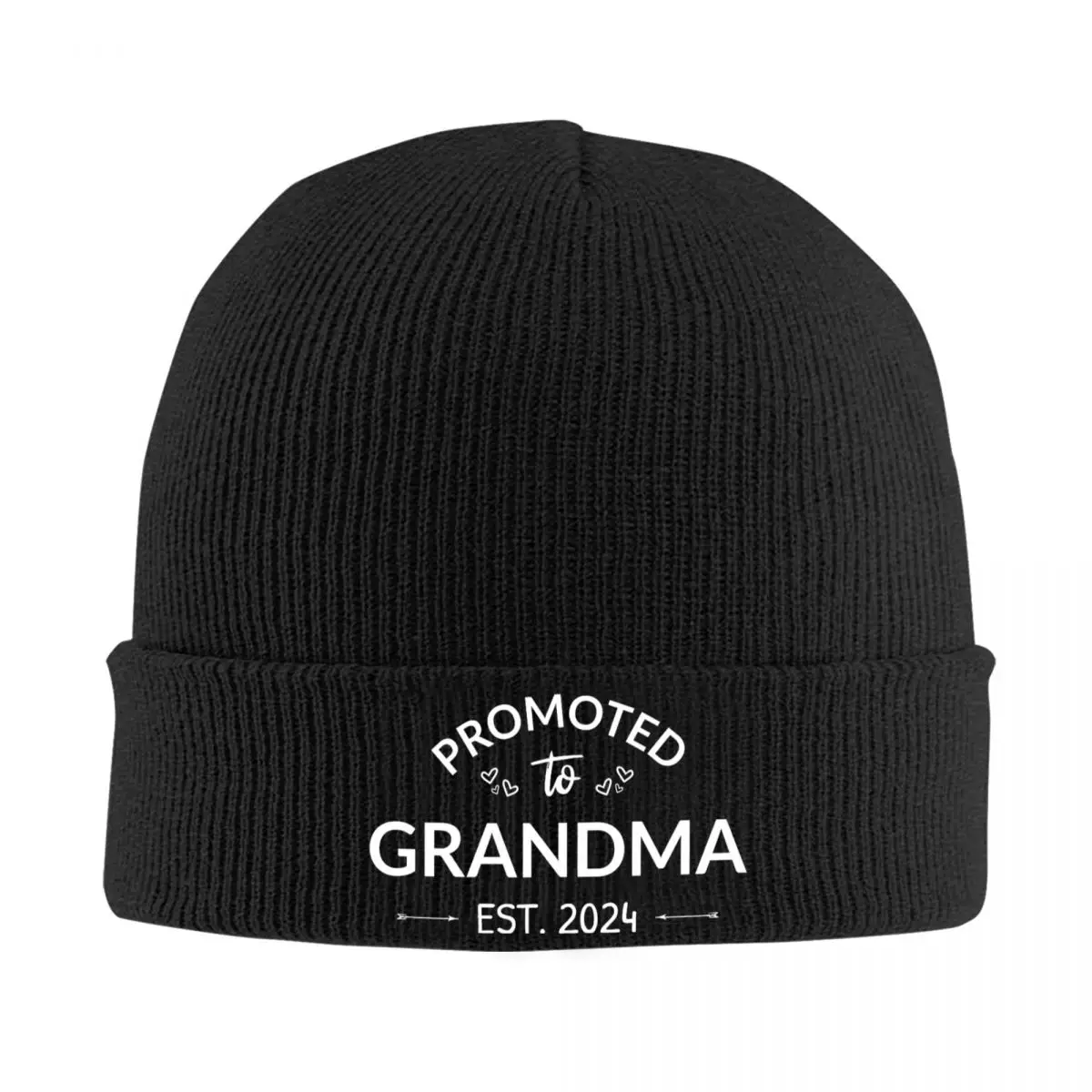 Promoted To Grandma Est 2024 Bonnet Hats Funny Meme Skullies Beanies Men Women Cute Head Wrap Beanie Hats Autumn Winter Caps